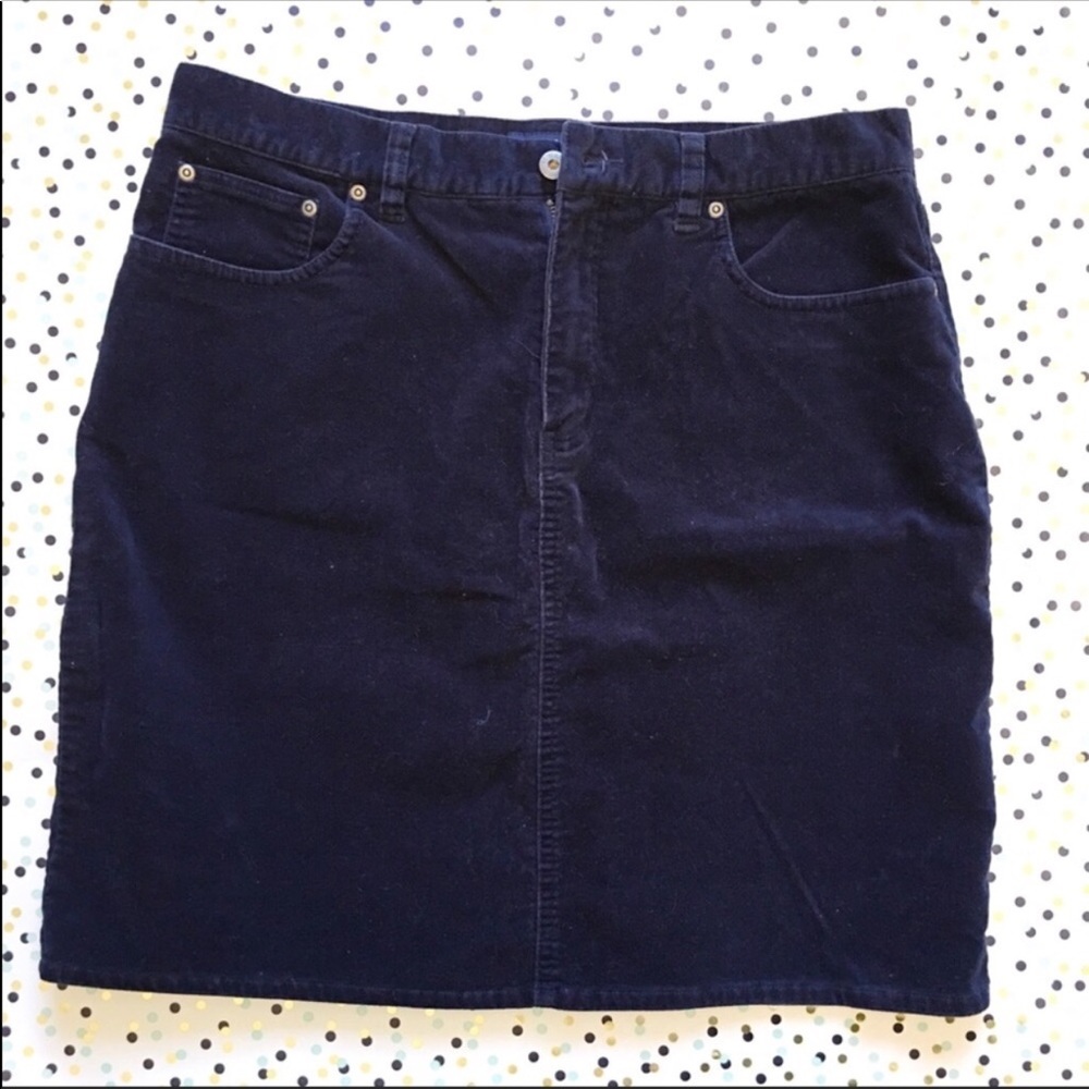 Nautica Blue A-Line Corduroy Skirt